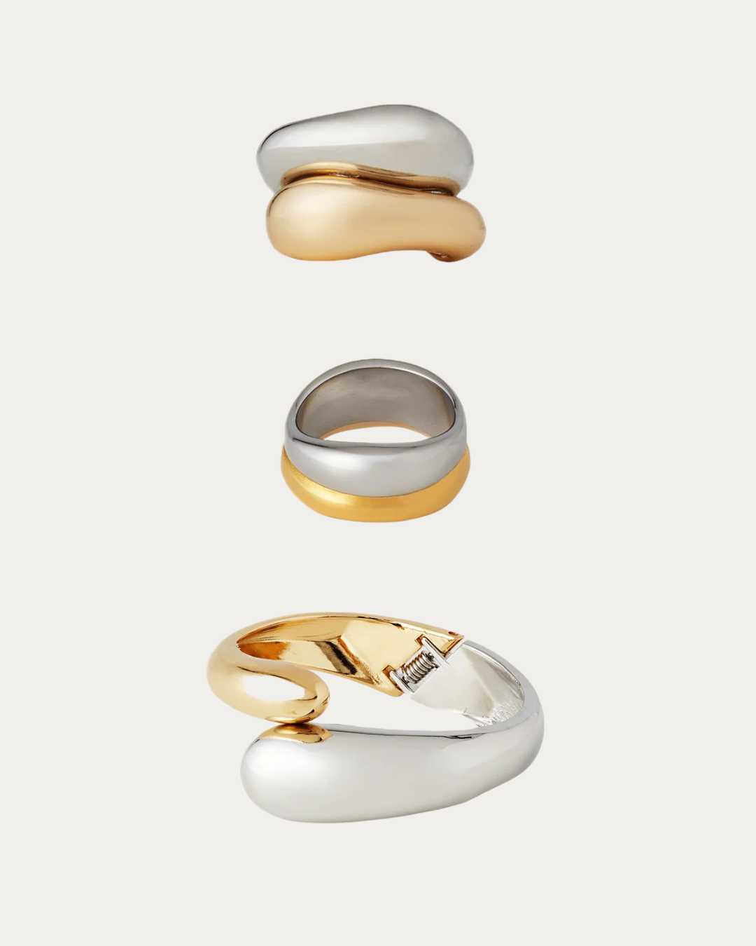 Élan™ Mixed Metal Ring Set