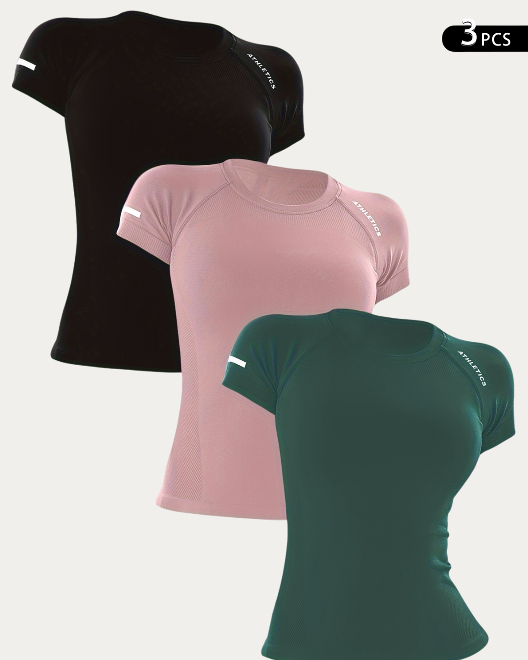 ModernFit™ Seamless Active Tees (3-Pack)