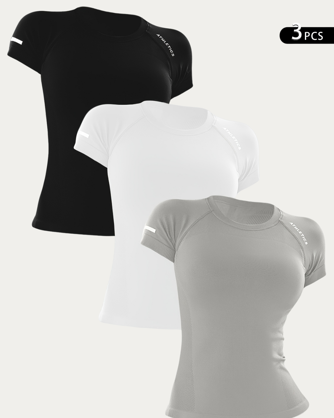 ModernFit™ Seamless Active Tees (3-Pack)