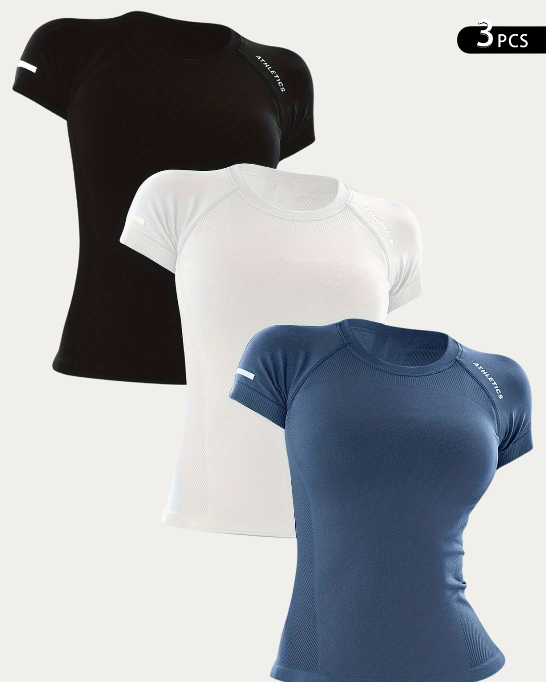 ModernFit™ Seamless Active Tees (3-Pack)