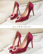 Éclat™ Rhinestone Buckle Heels