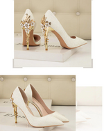 Fleur™ Engraved Metal Heels