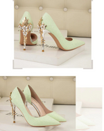 Fleur™ Engraved Metal Heels
