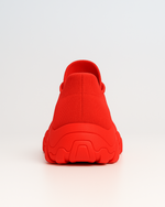 Back heel of OrthoEase Luxe Crimson with padded sole