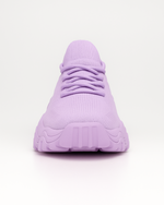 Front view of OrthoEase Luxe Lilac orthopedic shoe