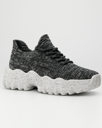 Rear angled view of OrthoEase Luxe Marble sneaker