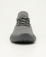 Front view of OrthoEase Luxe Silver orthopedic shoe