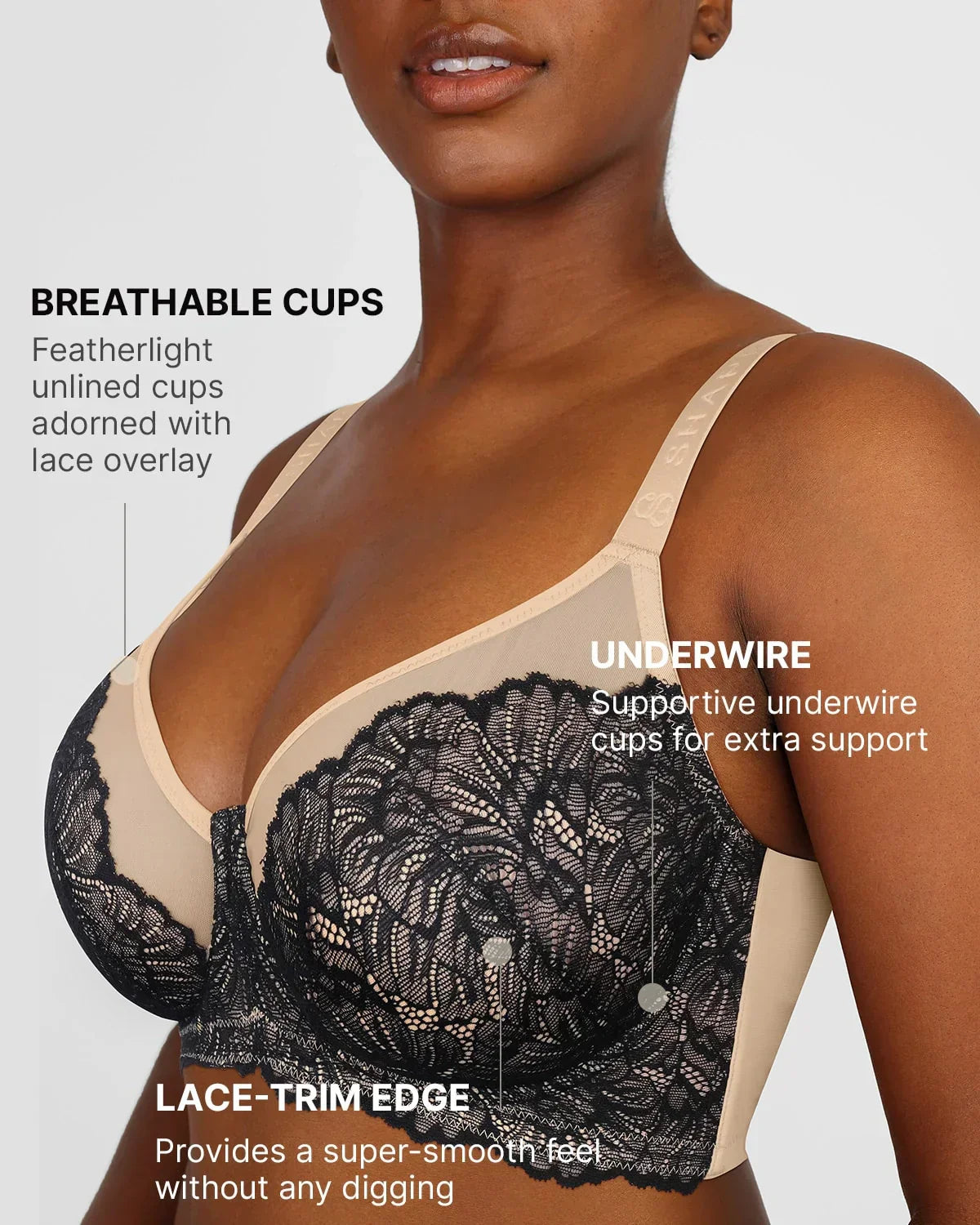 LuxeLace™ Full Support Bra