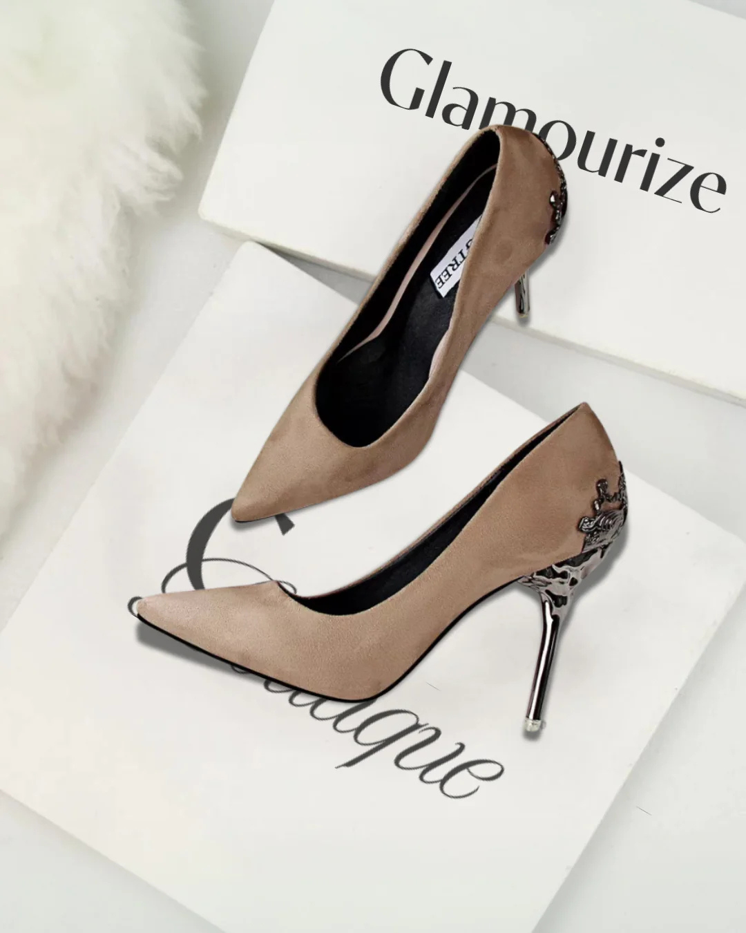 Lumière™ Hollow Suede Heels