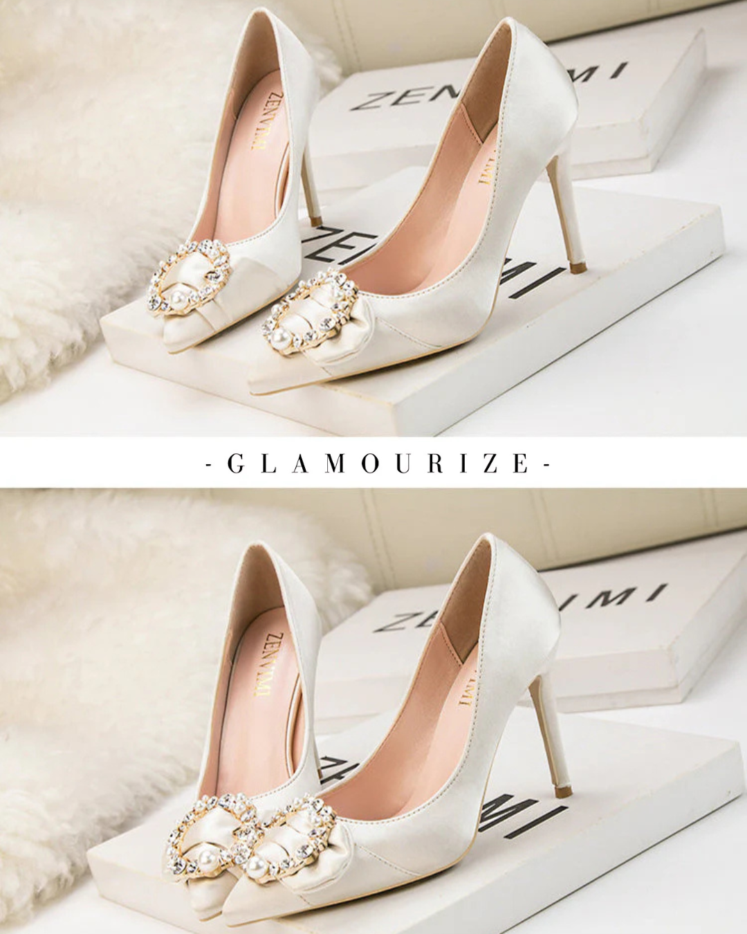 Éclat™ Rhinestone Buckle Heels