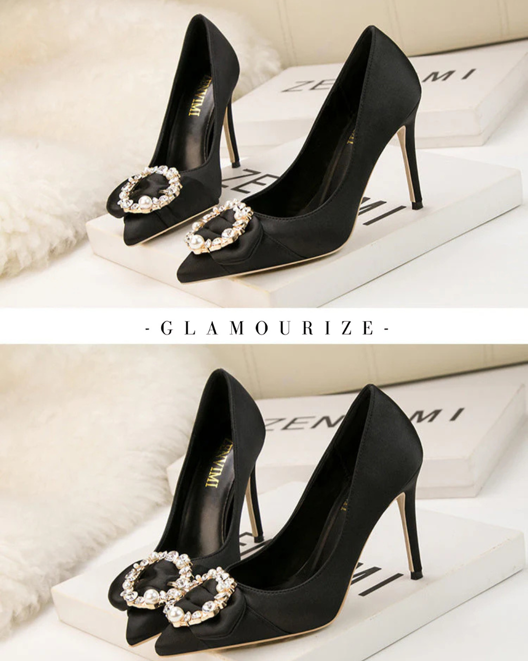 Éclat™ Rhinestone Buckle Heels