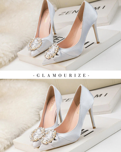 Éclat™ Rhinestone Buckle Heels