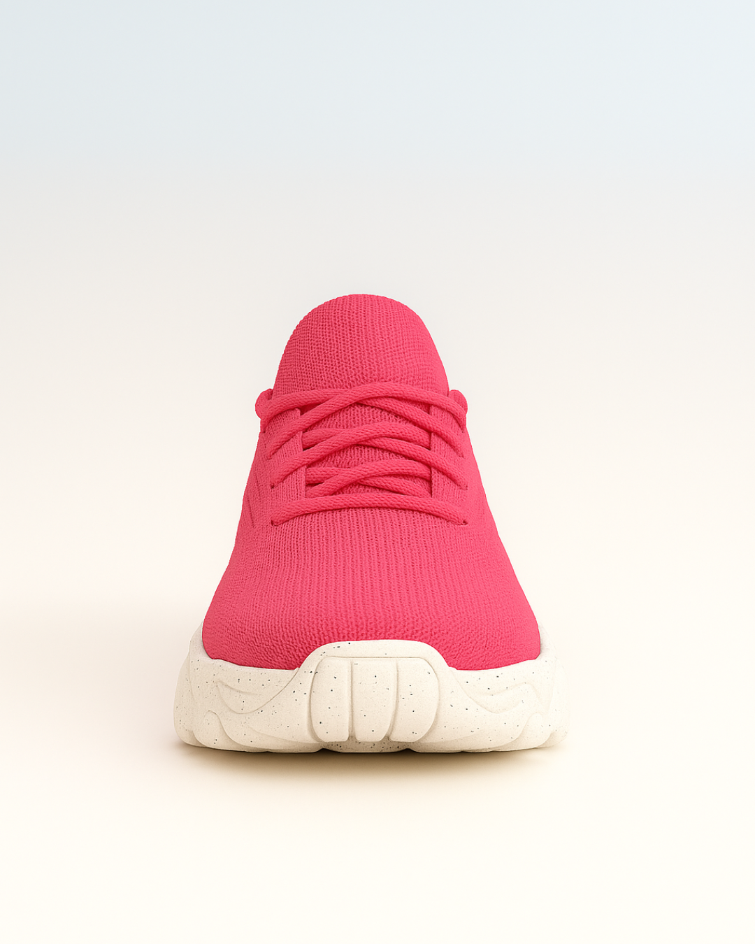 Front view of OrthoEase Luxe Bubble showing breathable fabric and laces