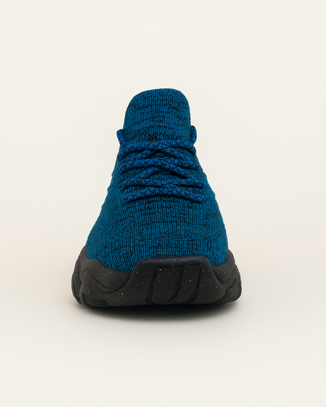 Front view of OrthoEase Luxe Cobalt orthopedic shoe