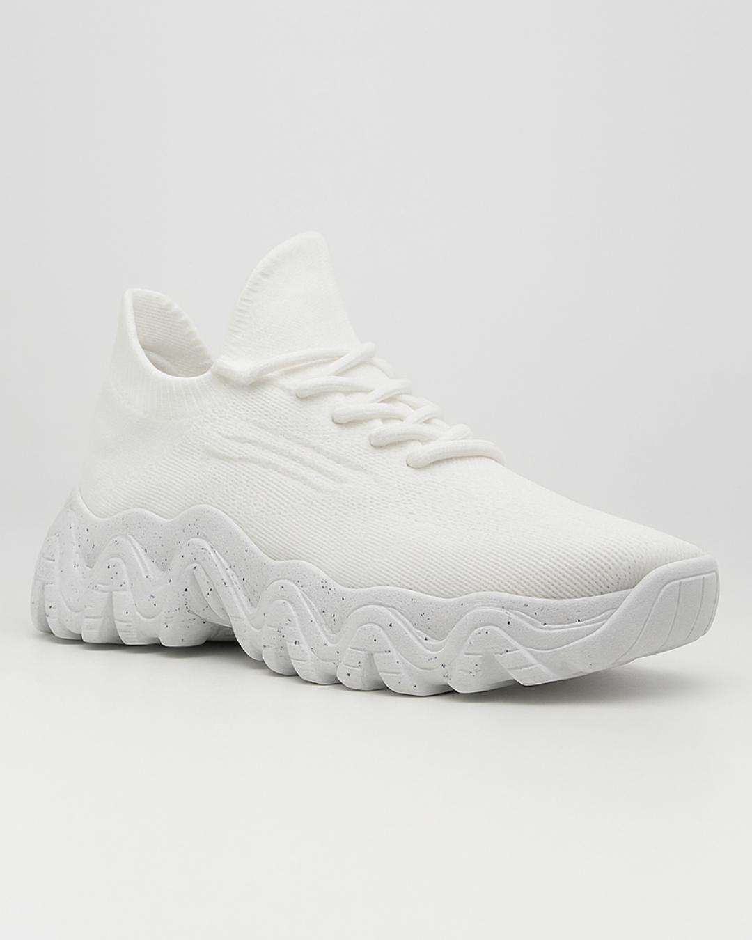 Angled view of OrthoEase Luxe Ice breathable orthopedic shoe