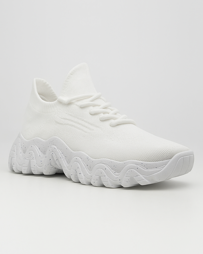 Angled view of OrthoEase Luxe Ice breathable orthopedic shoe