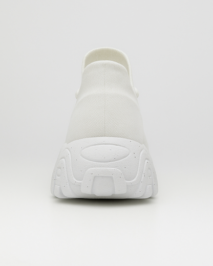 Back heel view of OrthoEase Luxe Ice orthopedic sneakers