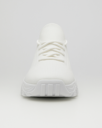 Front view of OrthoEase Luxe Ice sneaker with cushioned sole