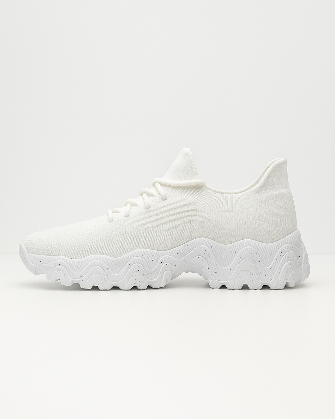 Right side of OrthoEase Luxe Ice walking sneaker for support