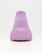 Back heel view of Lilac OrthoEase Luxe sneaker