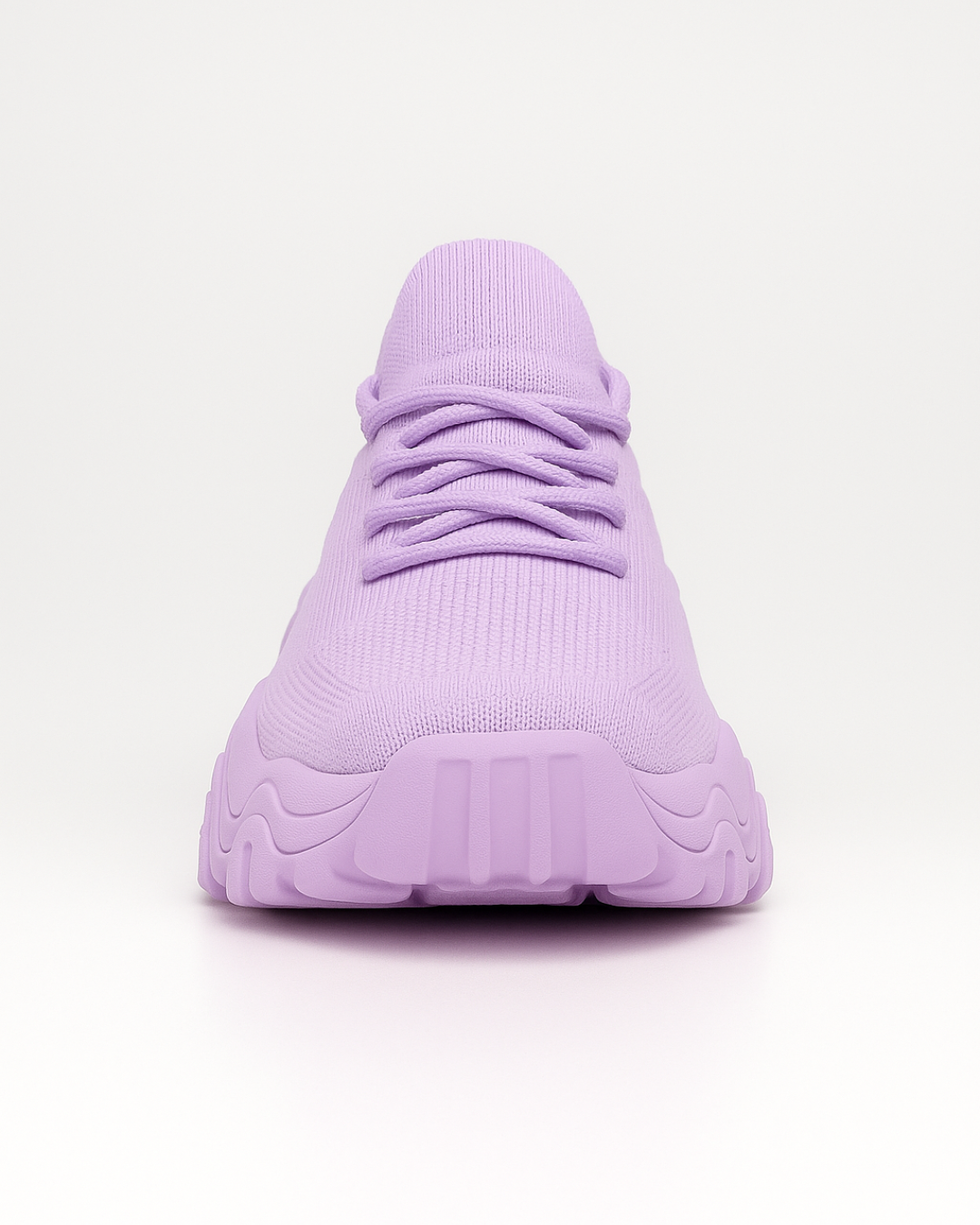 Front view of OrthoEase Luxe Lilac orthopedic shoe