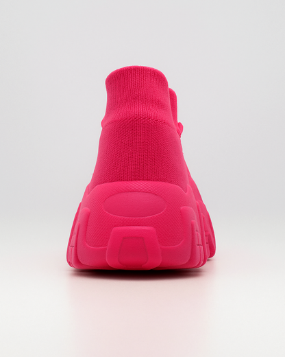 OrthoEase Luxe Pop Pink sneaker back view