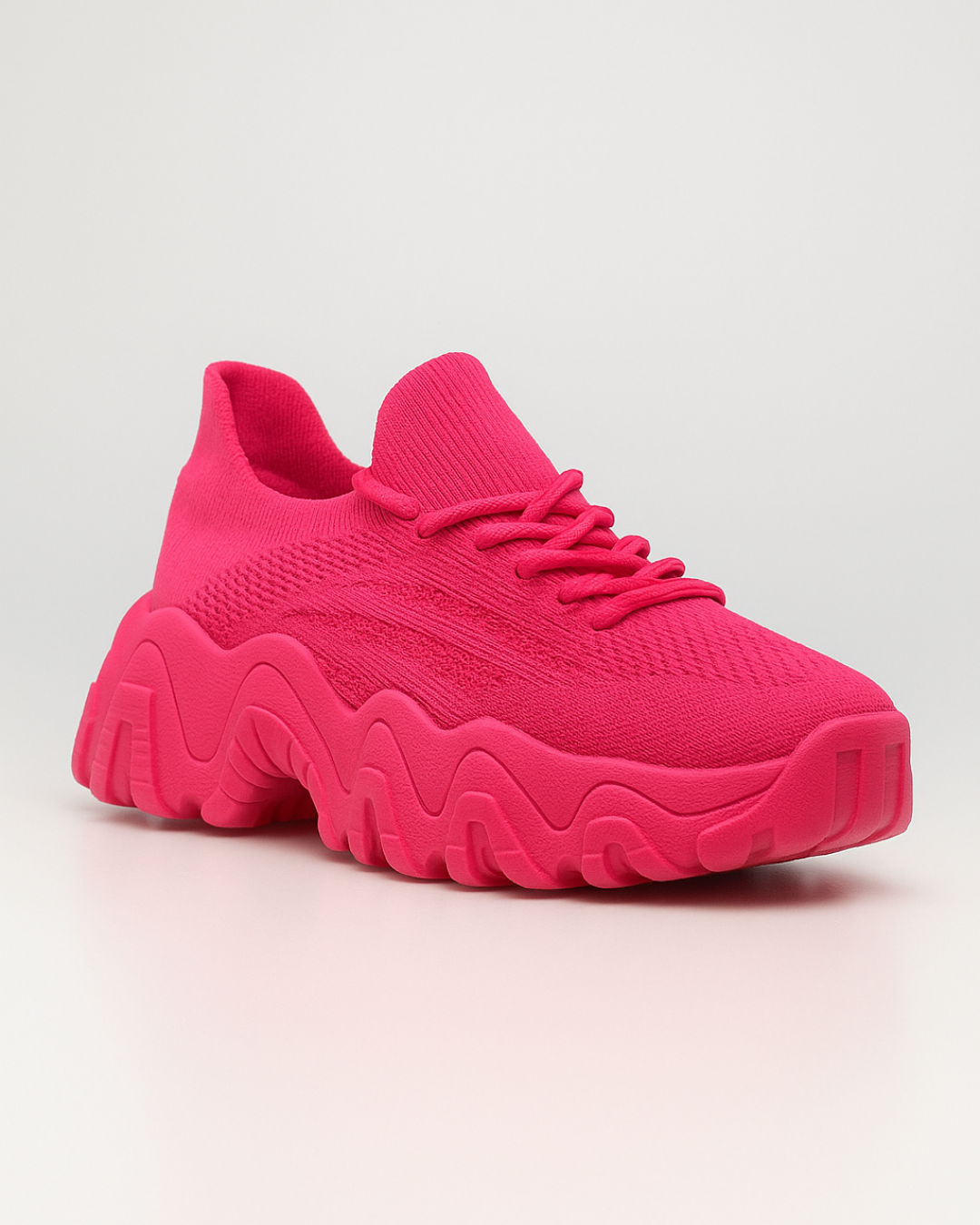 OrthoEase Luxe Pop Pink sneaker side interior view