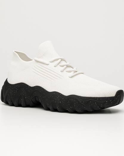Angled view of OrthoEase Luxe Reverse orthopedic sneakers