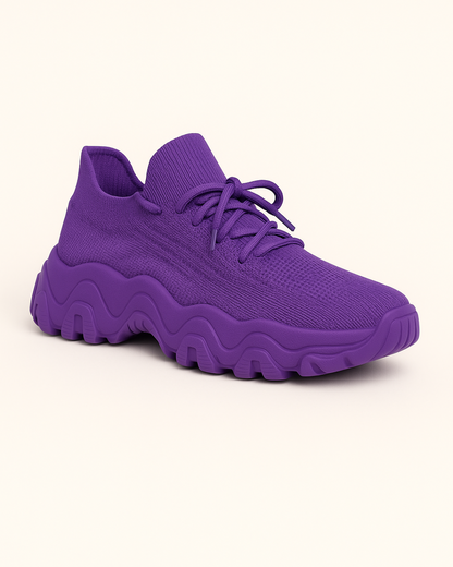 Angled view of OrthoEase Luxe Royal in bold purple tone