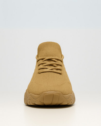 Front view of OrthoEase Luxe Sand with breathable toe area