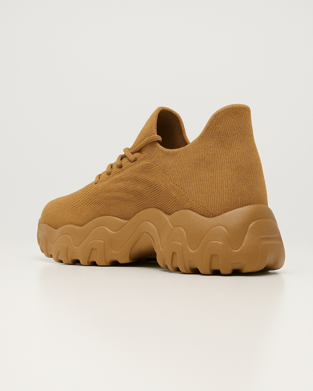 Rear angle of OrthoEase Luxe Sand highlighting ergonomic shape