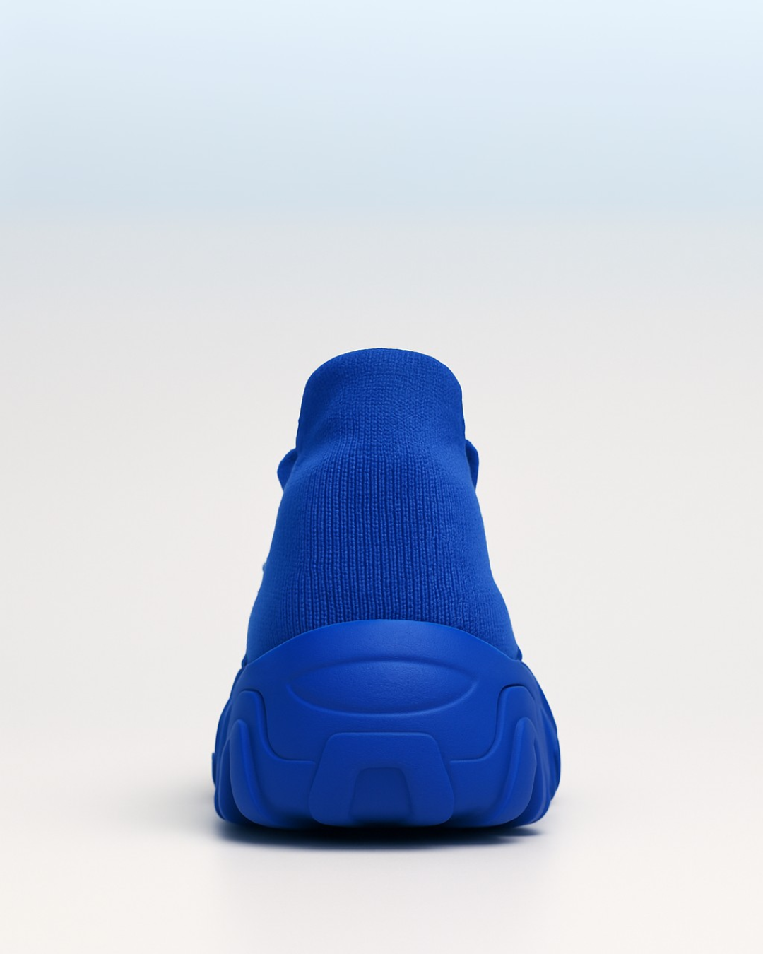 Back heel of OrthoEase Luxe Sapphire with thick cushioned sole