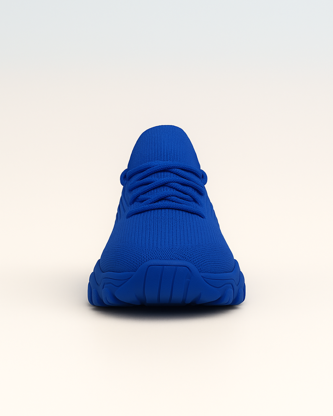 Front view of OrthoEase Luxe Sapphire comfort sneakers