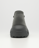 Back heel view of Silver OrthoEase Luxe sneaker