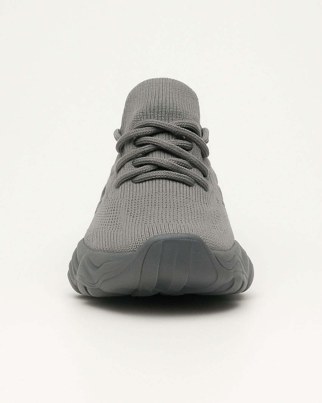 Front view of OrthoEase Luxe Silver orthopedic shoe